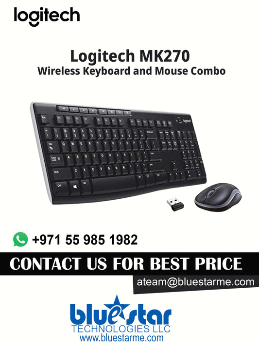 Boost Your Productivity with the Logitech MK270 Wireless Keyboard and Mouse Combo from BLUESTAR TECHNOLOGIES LLC