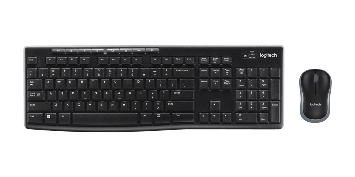 Logitech MK270 Wireless Keyboard and Mouse Combo - Keyboard and Mouse Included, Long Battery Life